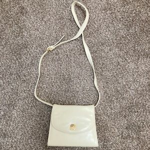 Vintage Anne Klein for oroton leather white cream purse 90s 80s